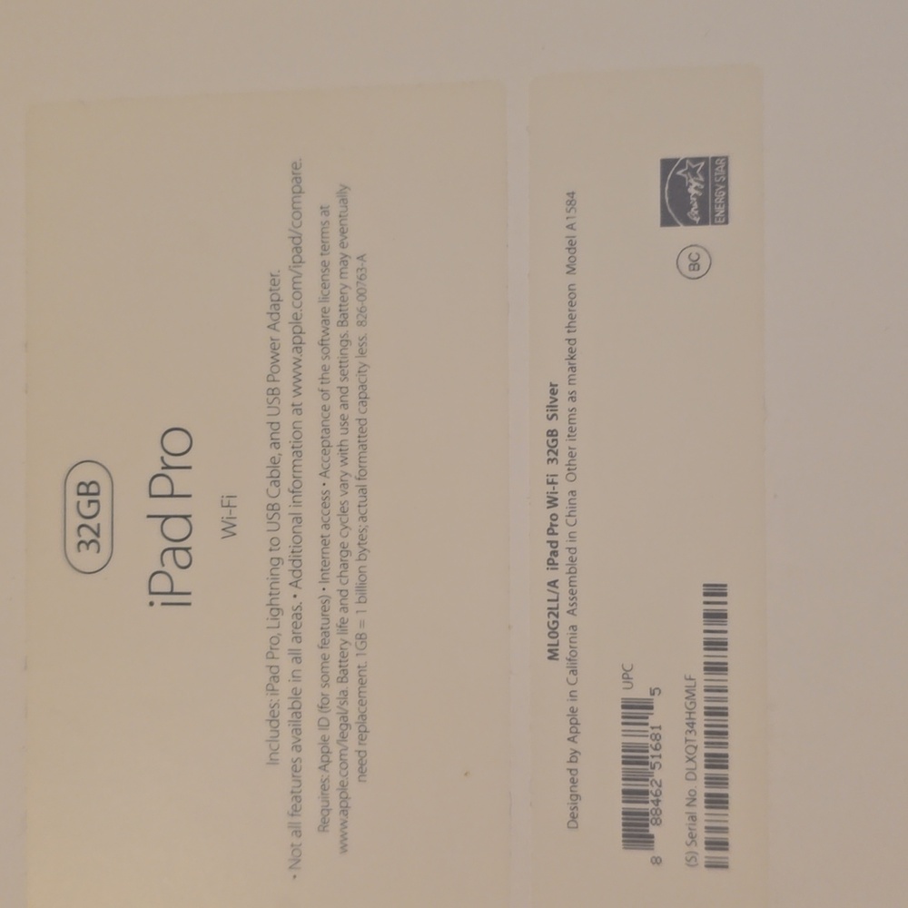 NWOT IPAD PRO 32GB MODEL A1584 With Box And Cover - Picture 6 of 6